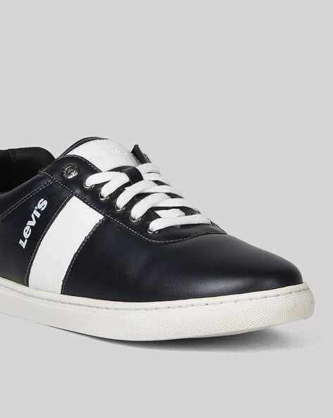 Black and white outlet levi shoes