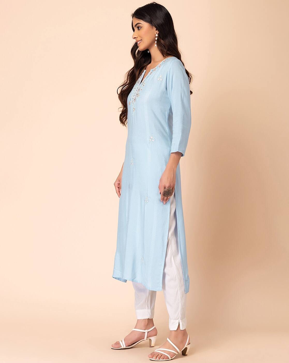 Embroidered Straight Kurta