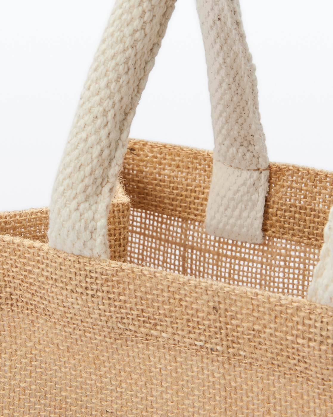 muji jute bag embroidery