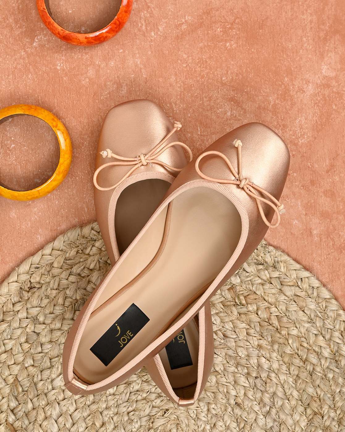 Rose gold hot sale flat shoes