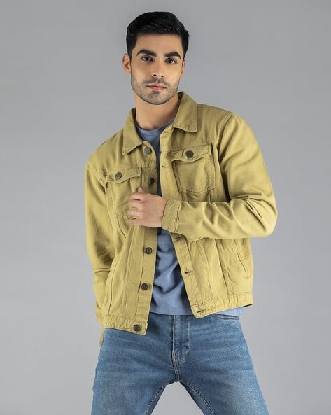Buy Men's Olive Denim Jacket Shirt Online at Sassafras