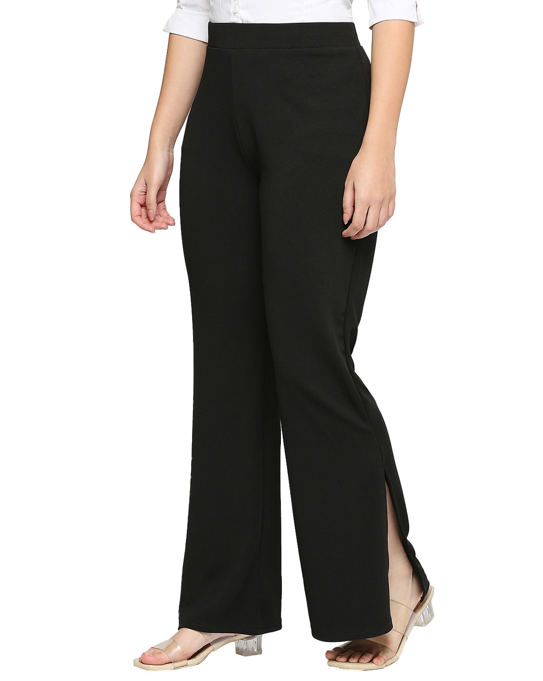 Buy Black Trousers & Pants for Women by SMARTY PANTS Online