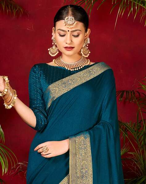 Order Sky Blue with Parrot Green Soft Silk Saree ALMAARI 129 by Whatsapp on  +919619659727 or ArtistryC.in