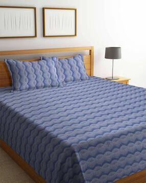 Chevron Print King-Size Bed Cover with Pillow Covers