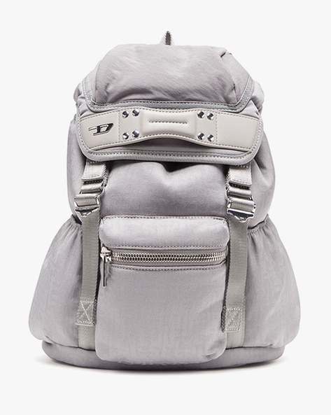 Grey nylon backpack best sale