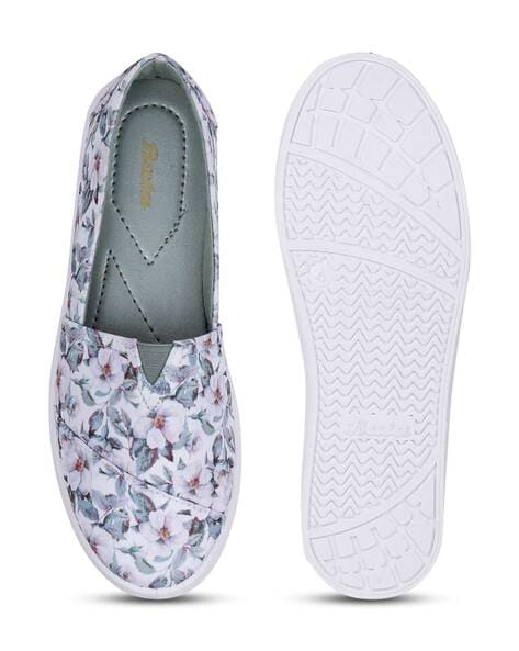 Women Floral Print Slip On Casual Shoes