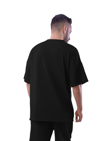 Buy THALASI Back Printed Men's Black Oversized T Shirts for Men