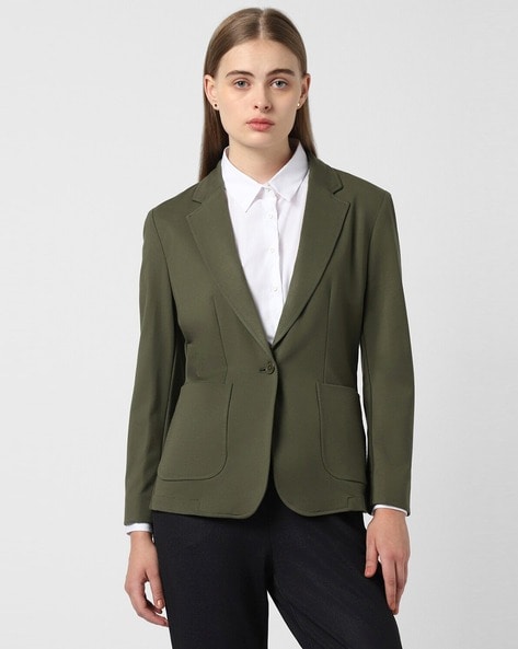 Buy Olive Green Blazers Waistcoats for Women by VAN HEUSEN