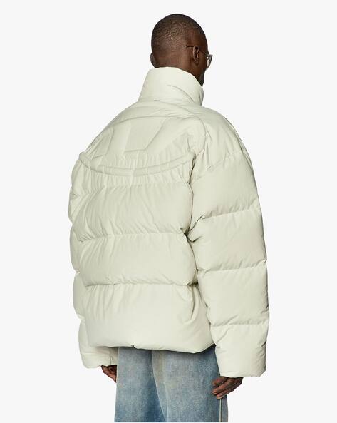 Buy DIESEL W-Ovall White Loose Logo Jacket | White Color Men
