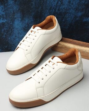 Mens all white store leather sneakers