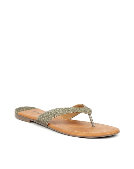 Buy Gold Flat Sandals for Women by SOLES Online Ajio