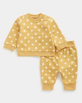 mothercare Floral Print Sweatshirt & Joggers Set-picture-32