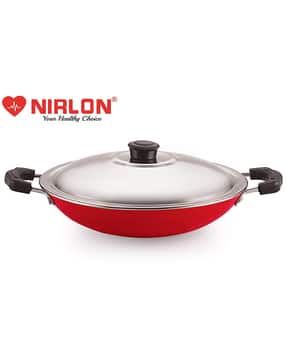 nirlon Non-Stick Aluminium Kadhai with Lid-picture-23