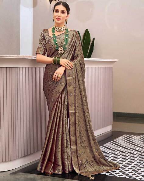 Dark Colour Combination Pure Soft Semi Silk Saree