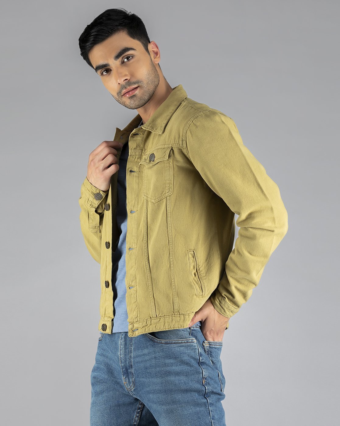 KLIZEN Full Sleeve Solid Men Denim Jacket - Buy KLIZEN Full Sleeve Solid Men  Denim Jacket Online at Best Prices in India | Flipkart.com