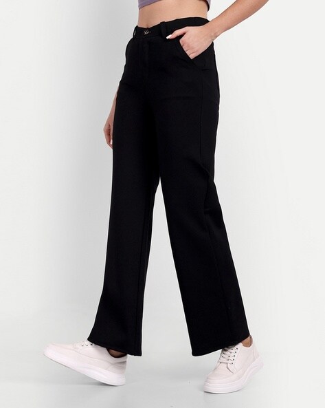 Buy Black Trousers & Pants for Women by FOUNDRY Online