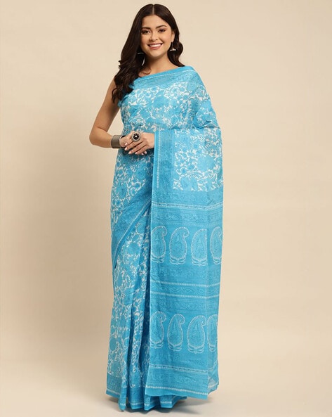 Buy Beige Sarees for Women by Indie Picks Online | Ajio.com