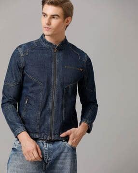 temple of denim Zip-Front Biker Jacket-picture-19