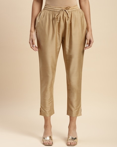 Buy Gold Parallel Pants Online  W for Woman