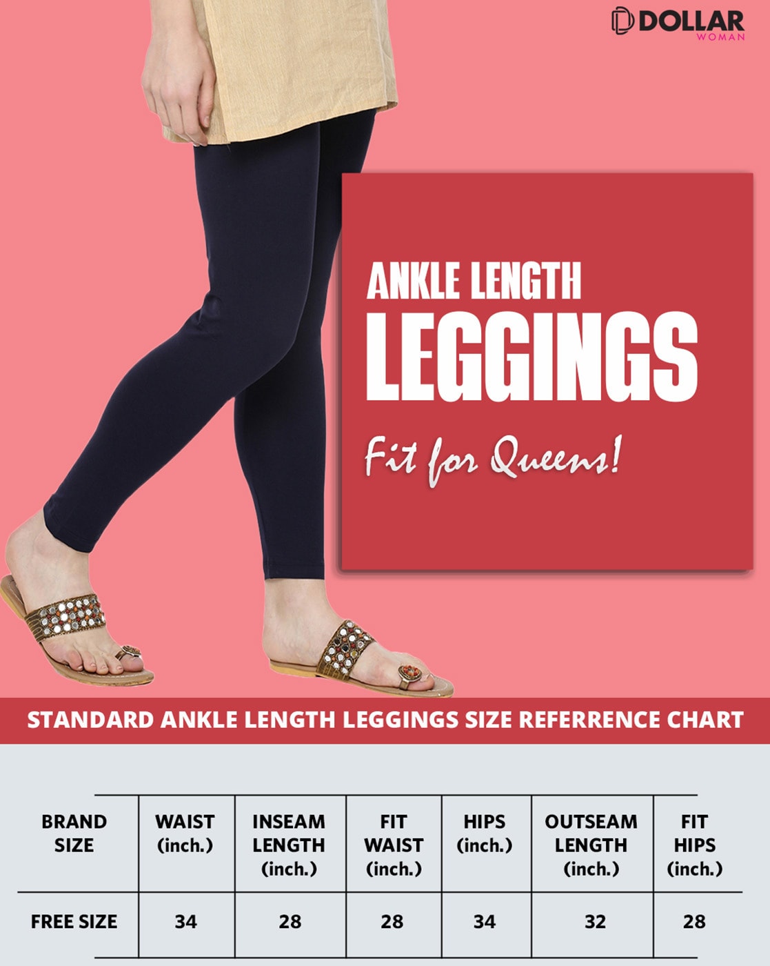 Buy Dollar Missy Pack Of 2 Ankle Length Leggings - Leggings for Women  2145651 | Myntra