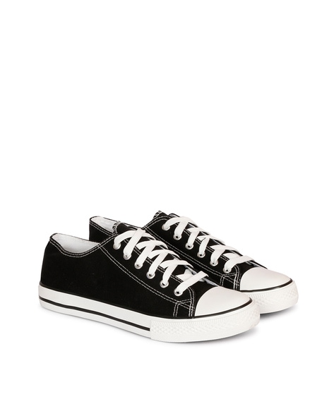 Mid-Tops Lace-Up Canvas Shoes 