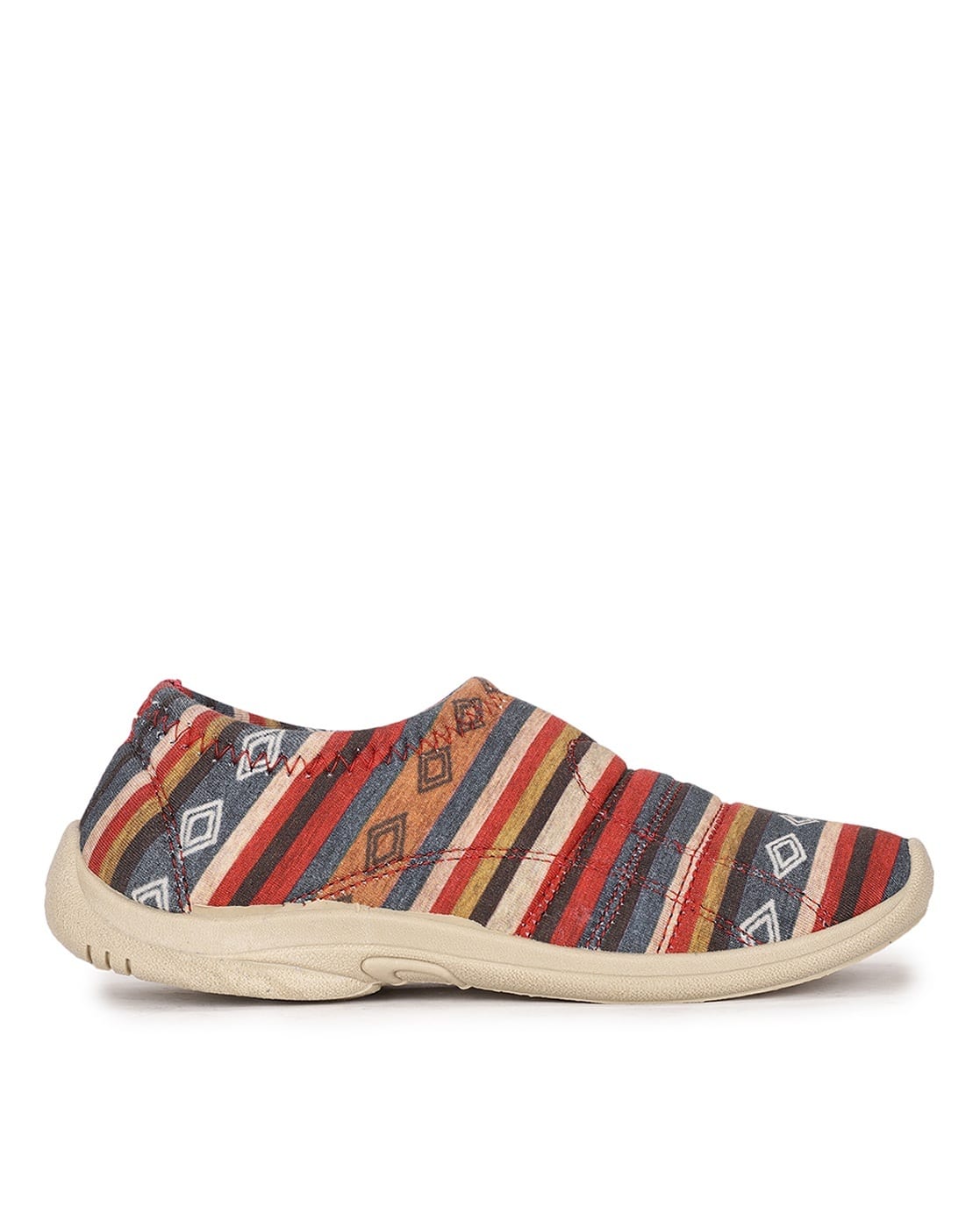 Women Striped Slip-On Casual Shoes