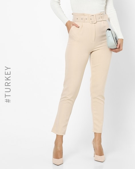 Womens Beige Trousers  MS