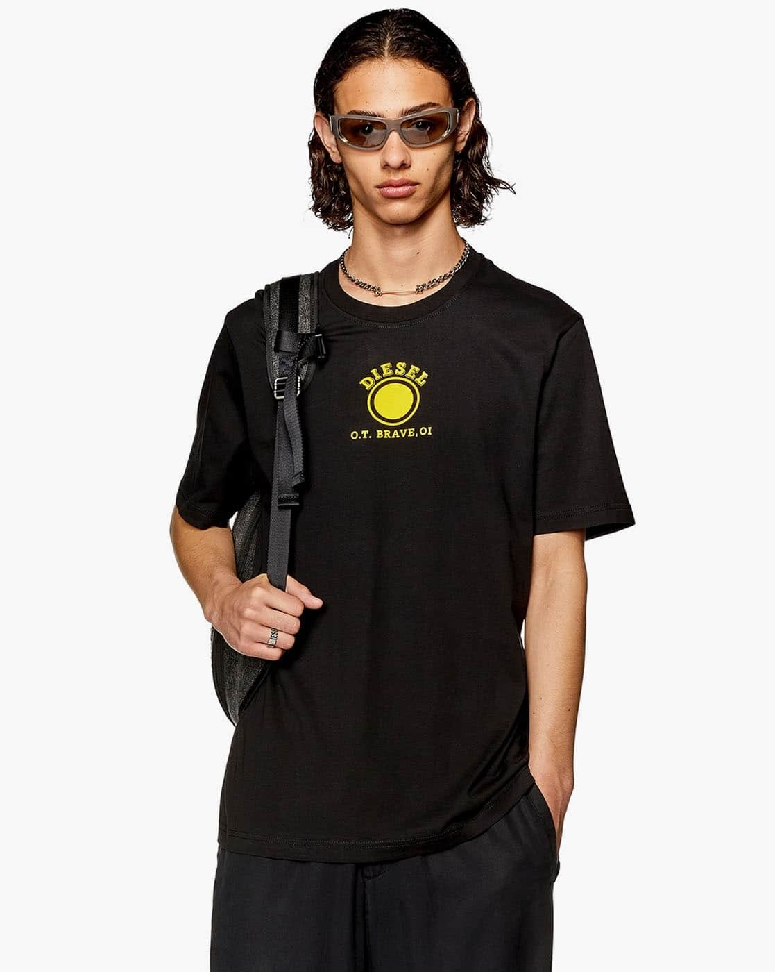 Buy DIESEL T-Just-K4 Logo Print Regular Fit T-Shirt | Black Color