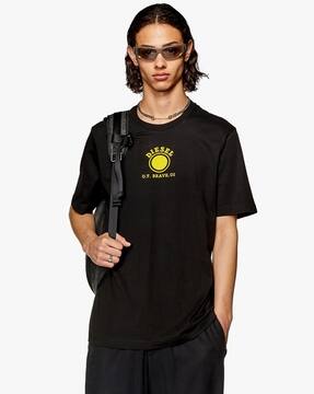 関税込【DIESEL】Just K5 short sleeve T-shirt★Black★ロゴ Men's T-shirt with logo patch | Black | Diesel