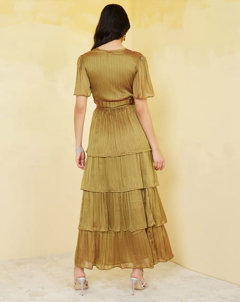 ANDMARY Betty 締付け layered dress Beige 