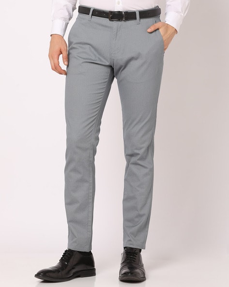 ARKET Tapered Wool Trousers in Grey | Endource