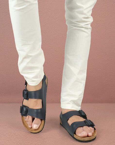 Navy blue footbed discount sandals