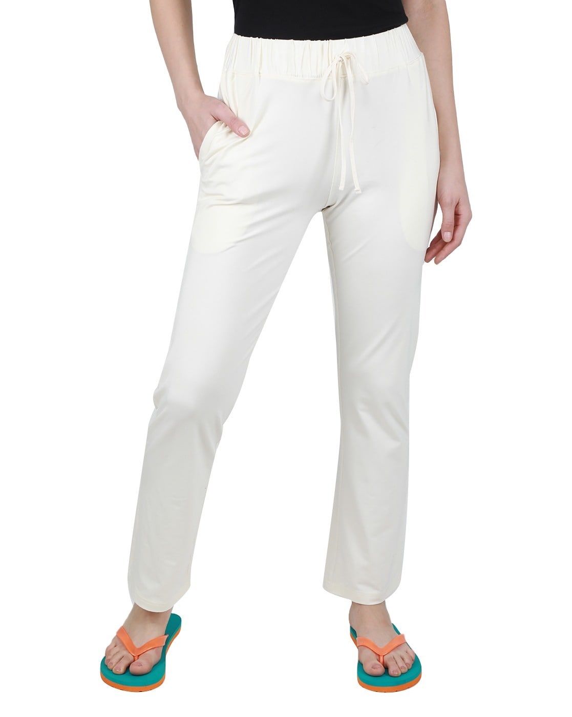 Buy Off White Track Pants for Women by MONTE CARLO Online
