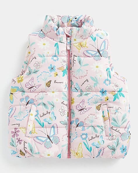 Butterfly Mothercare Girls Jackets Butterfly Print Padded Gilet