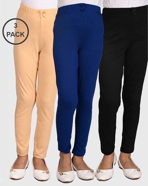 Pack of 3 Leggings with Elasticated Waist