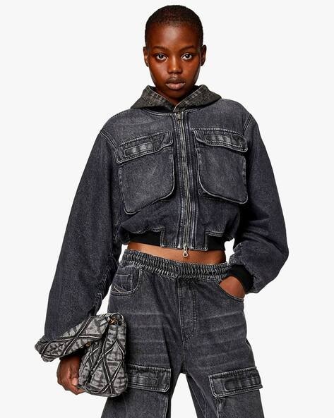 DSQUARED2 Dsquared2 Denim Mix Bomber Jacket - Clothing from Circle Fashion  UK