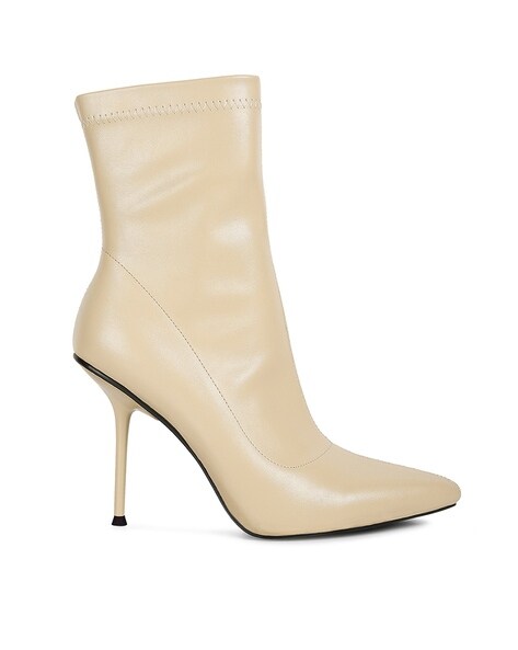 Beige stiletto ankle clearance boots