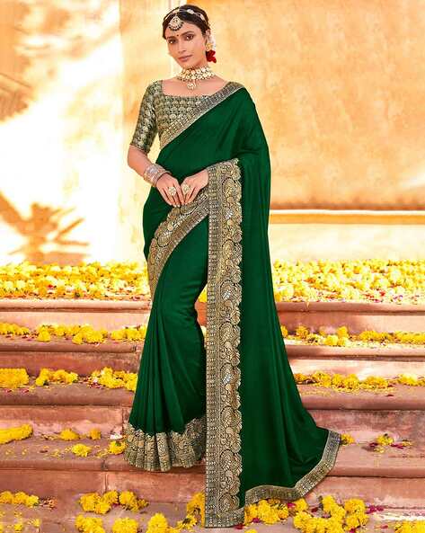 Olive Green Saree Set. – Shyam Narayan Prasad