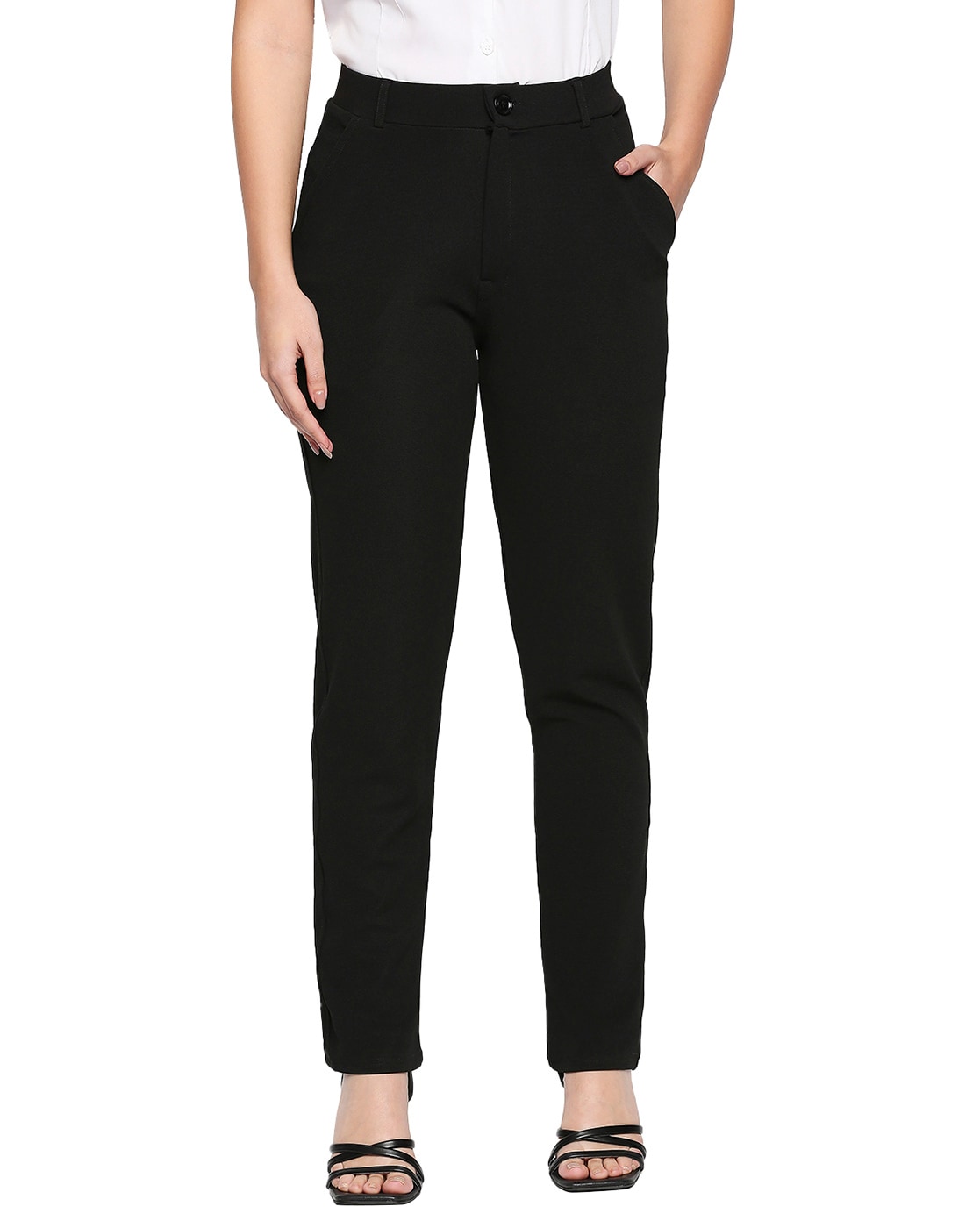 Cotton Black Ladies Formal Pants at Rs 325/piece in New Delhi | ID:  20271033048