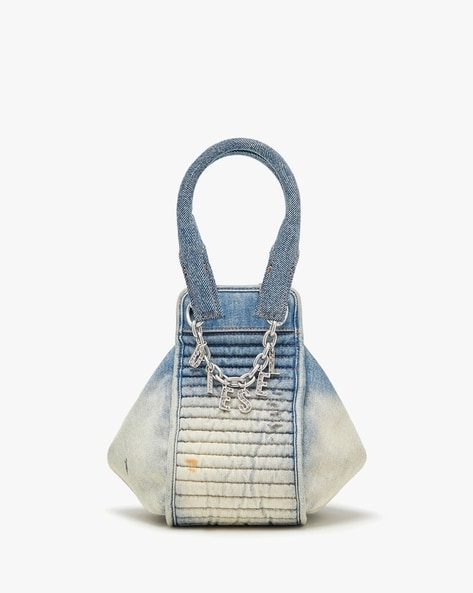 DIESEL Denim W/ Charm Shoulder Bag in Blue