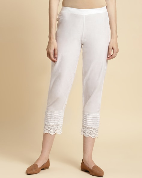 Buy White Ankle Length Trousers Online  Aurelia