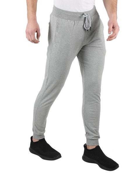 Men Heathered Joggers with Drawstring Waist