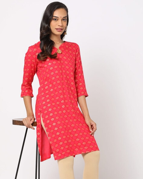 Dhuni Printed Straight Kurta