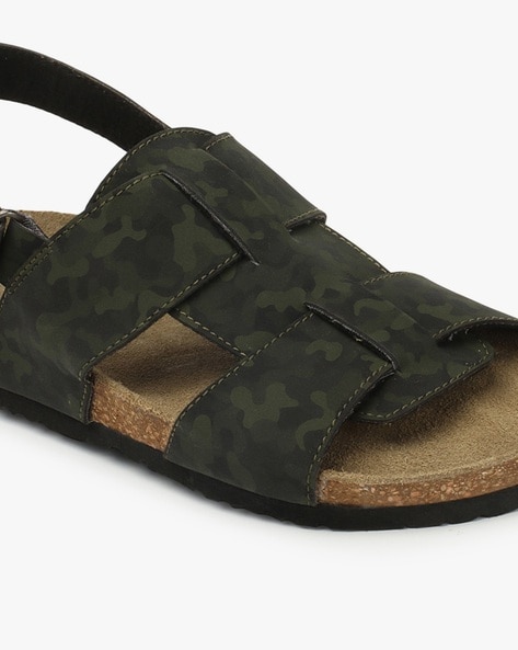 Men Camouflage Print Slip On Sandals