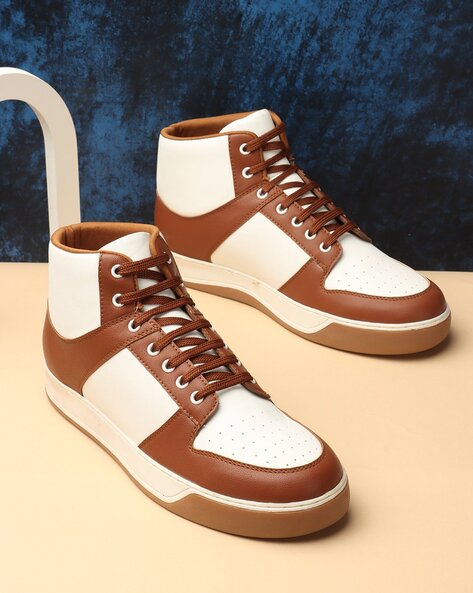 Men Mid-Top Lace-Up Sneakers