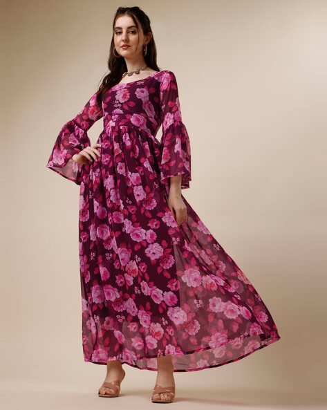 Floral Print Maxi Dress – Brand MeUp 006