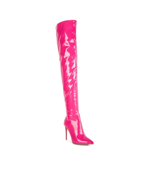 Hot pink sale thigh boots