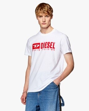 Buy DIESEL T-Wash-G4 Graphic Print Loose Fit Crew-Neck T-Shirt