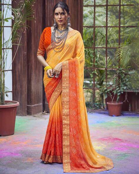 Buy Yellow Sarees for Women by RIVA Online | Ajio.com