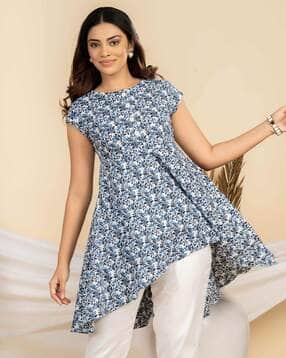weavllite Leaf Print Boat-Neck Tunic-picture-15